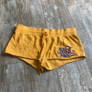 pink by victoria secret My Favorite Sweats Yellow And Purple Shorts Size Large